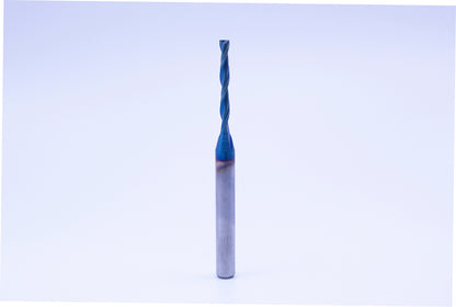 UC-08103 Extra Long Spiral Router Bit with Up Cut, 1/8" Cutting Diameter, 1/4" Shank, 1" Cutting Length, Chromacoat